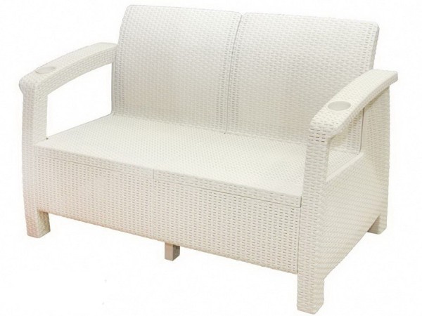 Двухместный диван Yalta Sofa Seаt белый купить в Ревде