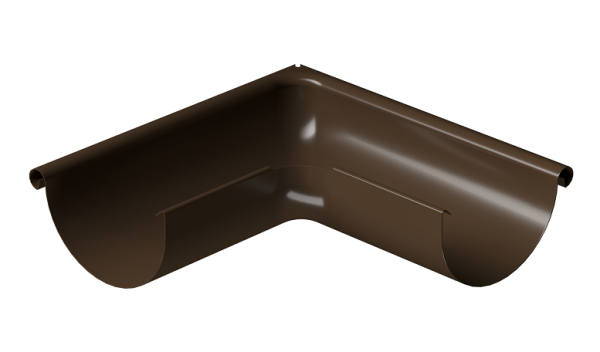 Угол внешний 90° D125 Döcke STAL PREMIUM Каштан, (RAL 8017) купить в Ревде