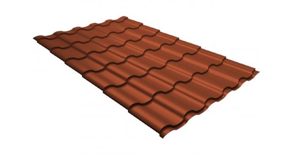 Металлочерепица кредо GL 0,5 GreenСoat Pural RR 750 кирпично-красный (RAL 8004 терракота) купить в Ревде