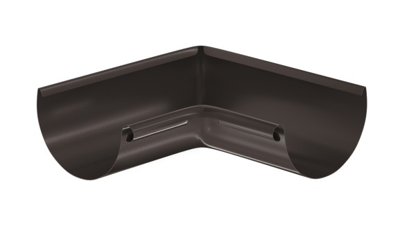 Водосток Aquasistem, система 125x90 - Угол желоба, внутренний 90° RR 32 Тёмно-Коричневый купить в Ревде