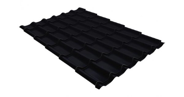 Металлочерепица классик GL 0,5 Velur20 RAL 9005 черный купить в Ревде