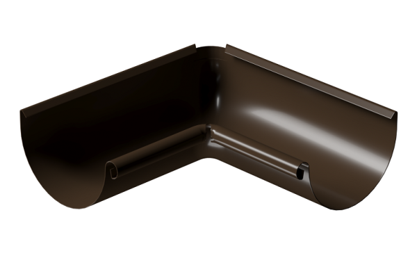 Угол внутренний 90° D125 Döcke STAL PREMIUM Каштан, (RAL 8017) купить в Ревде