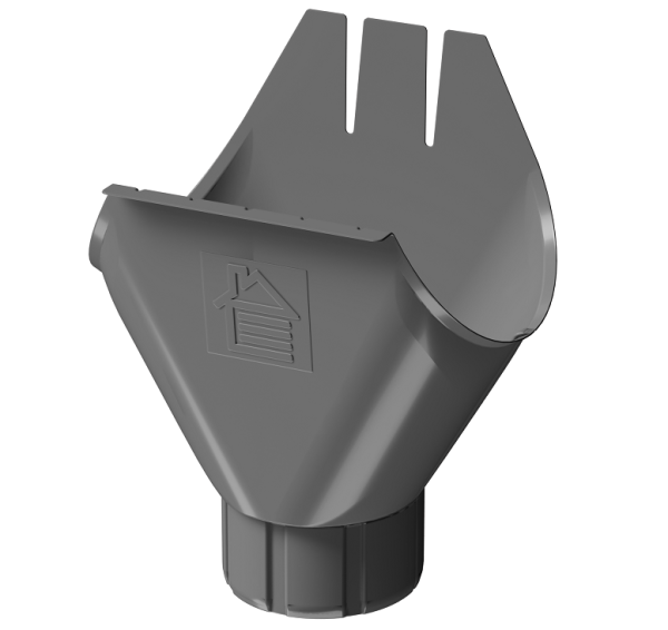 Воронка желоба D125 Döcke STAL PREMIUM Графит, (RAL 7024) купить в Ревде