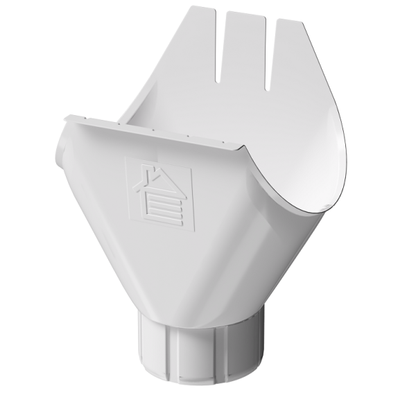 Воронка желоба D125 Döcke STAL PREMIUM Пломбир, (RAL 9010) купить в Ревде