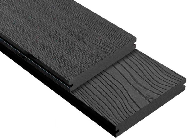 Террасная доска ДПК Outdoor 3D полнотелая STORM/OCEAN BLACK черная купить в Ревде
