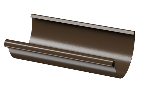Желоб полукруглый D125 3 м Döcke STAL PREMIUM Каштан, (RAL 8017) купить в Ревде