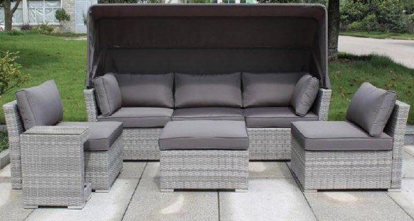 Диван-Трансформер AFINA плетеный из иск. ротанга AFM-320G Grey купить в Ревде