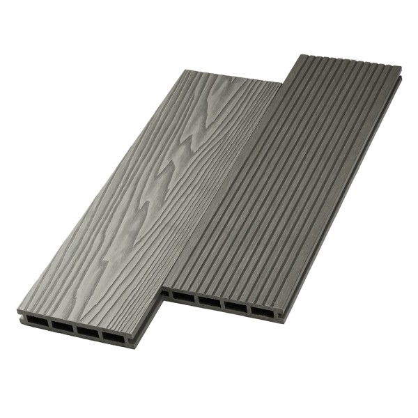 Террасная доска ДПК NanoWood двусторонняя New 3D тиснение + вельвет Серый купить в Ревде