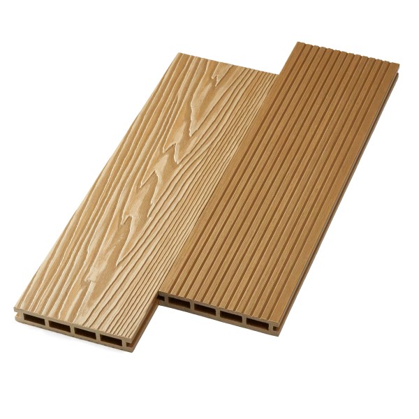 Террасная доска ДПК NanoWood двусторонняя New 3D тиснение + вельвет Орех купить в Ревде