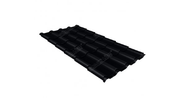 Металлочерепица камея 0,45 Drap RAL 9005 черный купить в Ревде
