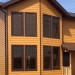 Фиброцементный сайдинг Latonit Красное дерево (RAL 8001/8008) купить в Ревде