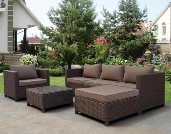 Комплект мебели AFINA плетеной из иск. ротанга YR821A Brown/Beige купить в Ревде