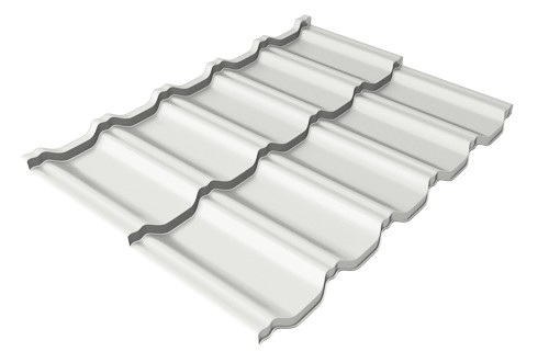 Металлочерепица модульная Квинта Uno Grand Line c 3D резом 0,5 Satin RAL 9003 сигнальный белый купить в Ревде