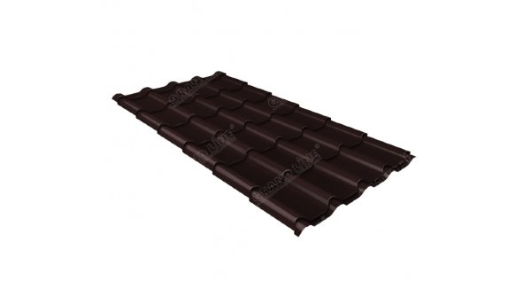 Металлочерепица камея GL 0,5 Quarzit RAL 8017 Metallic купить в Ревде