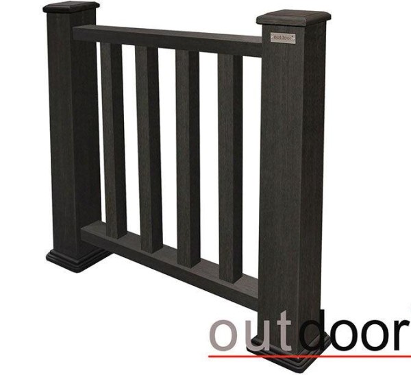 Ограждение из ДПК Outdoor Классик 3D STORM чёрный купить в Ревде
