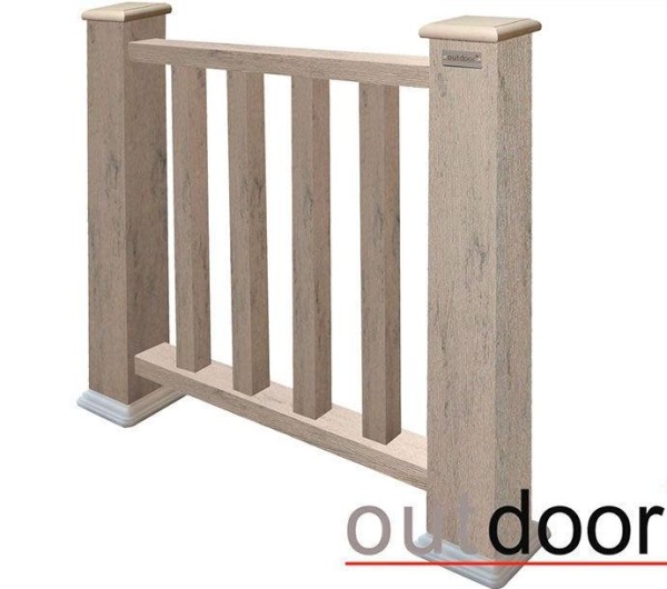 Ограждение из ДПК Outdoor Классик 3D STORM серый микс купить в Ревде