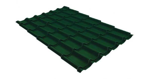 Металлочерепица классик 0,5 Satin RAL 6005 зеленый мох купить в Ревде