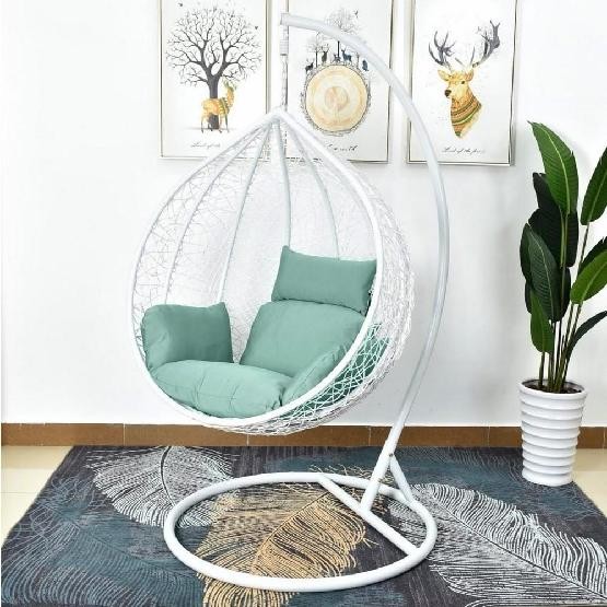 Кресло Подвесное из искусственного ротанга AFM-168A-L White/Green купить в Ревде