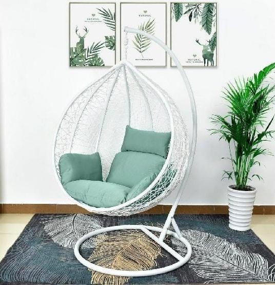 Кресло Подвесное из искусственного ротанга AFM-168A-XL White/Green купить в Ревде