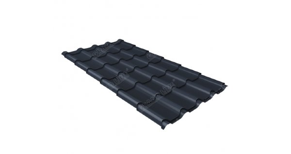 Металлочерепица камея 0,5 Satin RAL 7024 мокрый асфальт купить в Ревде