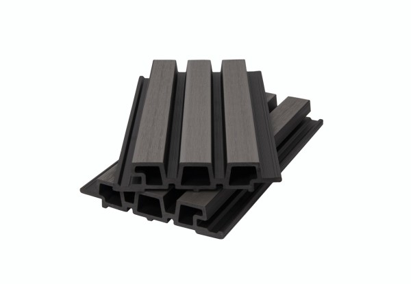 Фасадная панель брусковая двухцветная co-extrusion, grey dark купить в Ревде