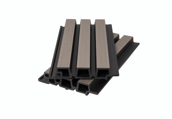 Фасадная панель брусковая двухцветная co-extrusion, snow mix купить в Ревде