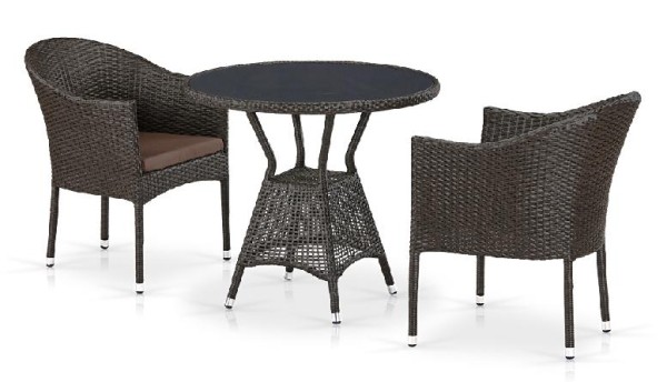 Комплект плетеной мебели AFINA из иск. ротанга T707ANS/Y350-W53 Brown 2Pcs купить в Ревде