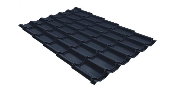 Металлочерепица классик 0,5 Satin RAL 7024 мокрый асфальт купить в Ревде