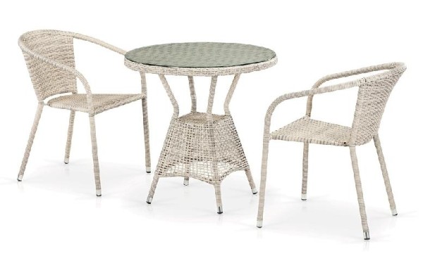 Комплект плетеной мебели AFINA из иск. ротанга T705ANT/Y137C-W85 Latte 2Pcs купить в Ревде