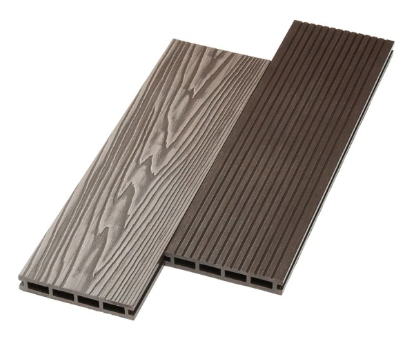 Террасная доска ДПК NanoWood двусторонняя New 3D тиснение + вельвет Венге купить в Ревде
