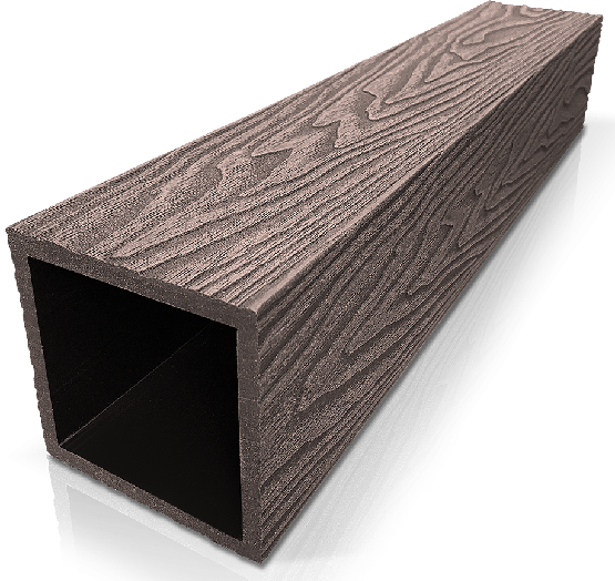Столб ДПК 3D GardenParkett фактура дерева Венге купить в Ревде