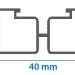 Лага алюминиевая KRONEX 40x15x3000 мм опорная Slim купить в Ревде