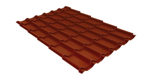 Металлочерепица классик 0,5 Satin RAL 8004 терракота купить в Ревде