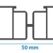 Лага алюминиевая KRONEX 50x25x3000 мм несущая купить в Ревде