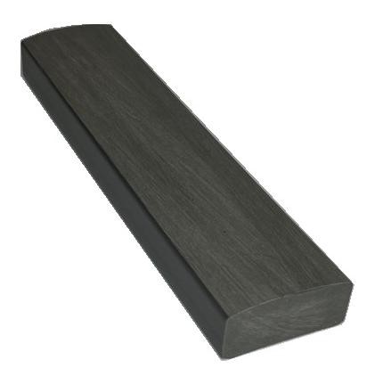 Лавочный брус Ecodecking Некст полнотелый брашированный 70х35 графит купить в Ревде
