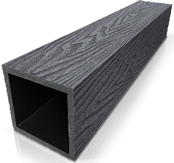Столб ДПК 3D GardenParkett фактура дерева Графит купить в Ревде