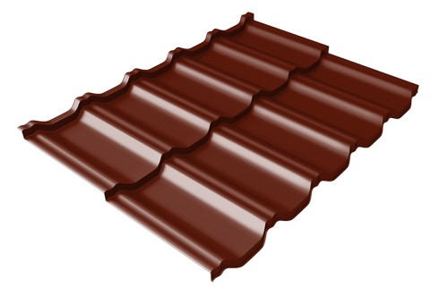 Металлочерепица модульная Квинта Uno Grand Line c 3D резом 0,5 Satin RAL 3005 красное вино купить в Ревде