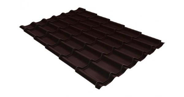 Металлочерепица классик 0,5 Satin RAL 8017 шоколад купить в Ревде