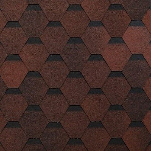 Гибкая черепица Shinglas, коллекция Оптима – Красный купить в Ревде