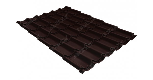 Металлочерепица классик GL 0,5 Quarzit RAL 8017 шоколад Metallic купить в Ревде