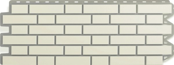 Фасадная панель Альта-Профиль, Кирпич Клинкерный, Белый купить в Ревде