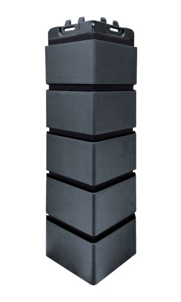 Угол Grand Line состаренный кирпич премиум Графит (шов RAL 9005) купить в Ревде