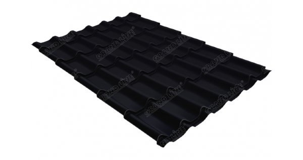 Металлочерепица классик 0,45 Drap RAL 9005 черный купить в Ревде