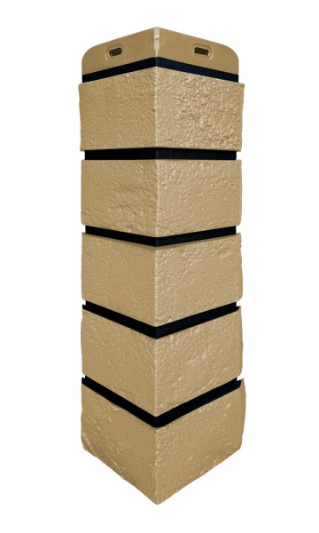 Угол Grand Line состаренный кирпич премиум Песочный (шов RAL 9005) купить в Ревде